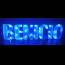 beleuchtet Zeichen Benicio Poster leuchtend Licht LED Wort Beleuchtung 3d print model - Mito3D