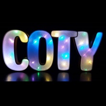 illuminated sign - coty poster luminous light led word lighting 3d print model - Mito3D