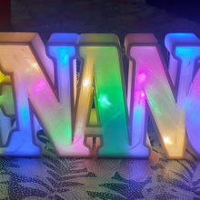 iluminado firmar enano póster luminoso LED decoración nombre palabra letras 3d print model - Mito3D