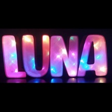 illuminato cartello Luna manifesto luminoso luce guidato parola illuminazione 3d print model - Mito3D