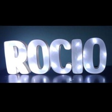iluminado placa Rocio poster luminoso luz conduziu palavra iluminação 3d print model - Mito3D