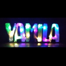 illuminato cartello yamila manifesto luminoso luce guidato parola illuminazione 3d print model - Mito3D