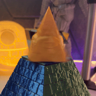 illuminati œil of providence secret boîte pyramide fileur récipient espace rangement planque 3d print model - Mito3D