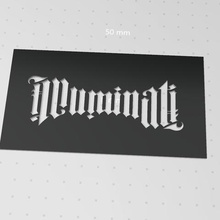 illuminati şablon moda etiket boya boyanabilir 3d print model - Mito3D
