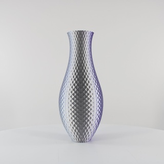 illusione vaso strutturato decorazione arredamento arte fiore decorativo slimprint spirale modalità elegante moderno mensola scrivania 3d print model - Mito3D