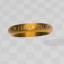 ily ring jewelry engagement valentines day love you 3d print model - Mito3D