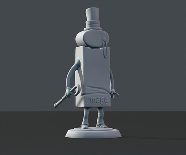 image comics mascot brandon graham Art tophat zbrush sculptures 3d print model - Mito3D