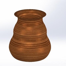 imitation wood vase gadget flower lumber 3d print model - Mito3D