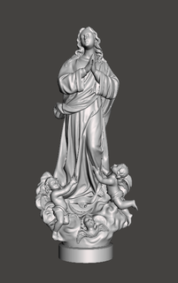 inmaculado concepción Virgen María Arte 3d print model - Mito3D