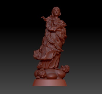 immaculé vierge conception Marie Jésus christianisme sculpture catholique 3d print model - Mito3D