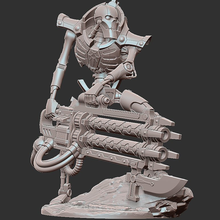 immortale scheletro minigun arte arma guerra cyborg anatomia gioco goth orrore robot 3d print model - Mito3D