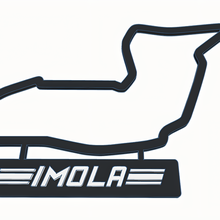 imola track map nameplate wall art 3d print model - Mito3D