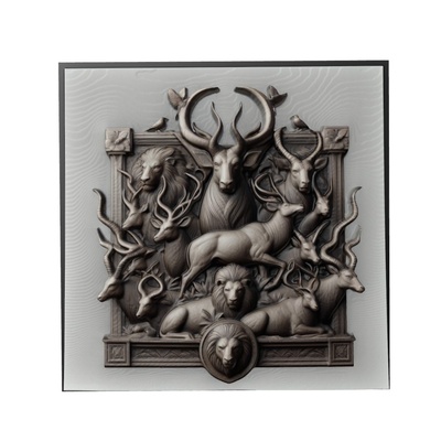 impala hayvan rahatlama sanat hayvanlar yeggi mito3d büst google kolye madalyon animal relief wall art duvar 3d print model - Mito3D