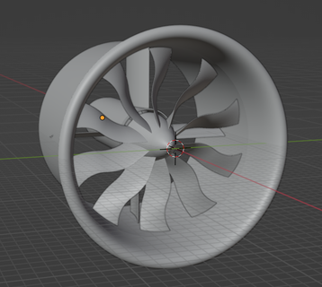 impeller aircraft engine model traction 3d print model - Mito3D