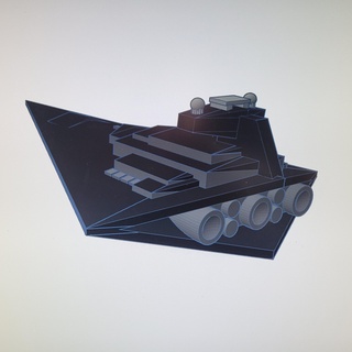 imperial 2 class Estrela destruidor Guerra Estrelas espaço navio 3d print model - Mito3D