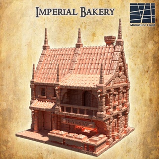 imperial bakery 28 mm tabletop terrain house rpg dnd shop medieval supportfree old stone structure playable interior modular 28mm 25mm 15mm wargame 3d print model - Mito3D