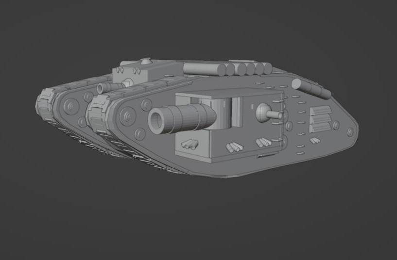 imperial bunkerbuster armaduras tanque pesado infantaria suporte astramilitarum guarda adepto Astartes Principal batalha ww1 3D print model - Mito3D