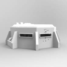 imperial bunker de l'architecture 28mm caserne deffence miniature structure les bâtiments des structures 3d print model - Mito3D