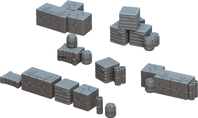 imperial carga jogos estrela guerras terreno legião ruptura modular 3d print model - Mito3D