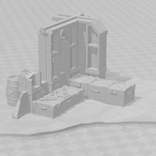 imperial caixote esconderijo 2 jogos martelo guerra 40k tampo mesa 40000 futuro sci fi terreno ruína 3d print model - Mito3D