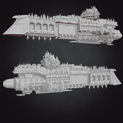 imparatorluk kruvazör diktatör 30k denizci deniz khorn 42k 4000 oyun tyra zalim kan melek meleği hizip ork edinilen necron necro yanardağ tabanca 3d print model - Mito3D