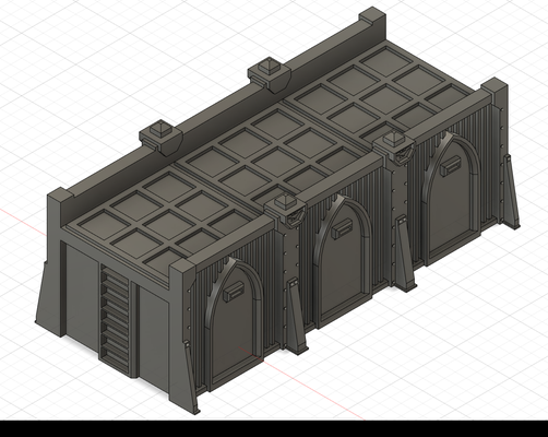 imperial defense structures - pallisades modular system imperium chaos pallisade battlefield terrain obscuring sci-fi wargaming 3d print model - Mito3D