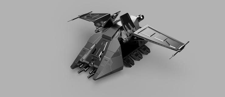 imperiale far cadere nave 375 stella guerre spazio 3d print model - Mito3D