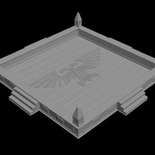 imperial eagle dice tray single design game 40k warhammer gothic 3d print model - Mito3D