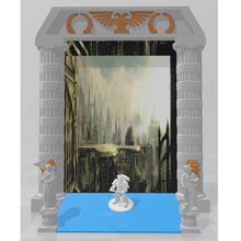 imperial gate ipad tablet frame - wh40k architecture 40k warhammer tabletop gaming warhammer40k 40000 buildings structures 3d print model - Mito3D