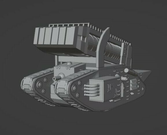 imperial hope breaker armour tank heavy artillery astramilitarum imperialguard adeptusastartes main battle ww1 ibm plasma weapon 3D print model - Mito3D