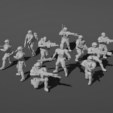imperial infantry squad game trooper warhammer 28mm alien storm 40000 40k guard female grim angry death cadian shock sci-fi starship halo marine 3d print model - Mito3D