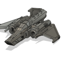 imperial interceptor x-phon wh40k warhammer 40k space marine 30k horus heresy hh xiphon xyphon flyer fighter 3d print model - Mito3D