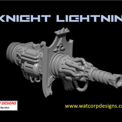 imperial knight lightning cannon 3D print model - Mito3D