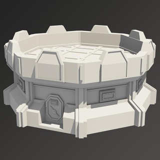 imperial metal bunker Game wargames terrain tabletop sci-fi 42k guard scenery 3d print model - Mito3D
