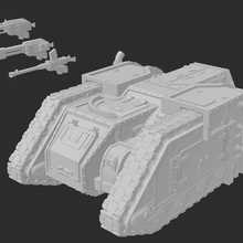 imparatorluk askeri Boğa Burcu tank 30k 40k Horus sapkınlık tiksindirici Warhammer auroks kült döndürmek milis kültler ağır kütükler çoklu kullanıcı Flamer 3d print model - Mito3D