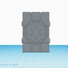 imperiale avamposto cartello obi pallido serie stella guerre 3d print model - Mito3D