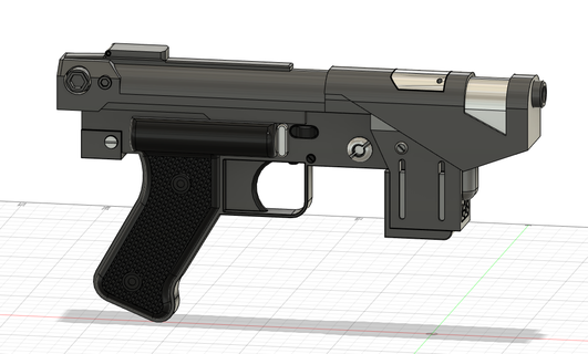 imperial remnant commando - mandalorian season 3 stl files super blaster moff gideon star wars pistol 3d print model - Mito3D