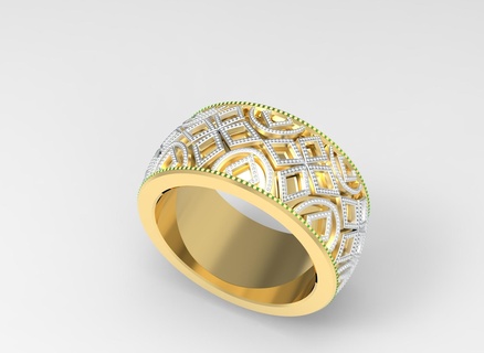 imperial anillo oro elegante 3d print model - Mito3D