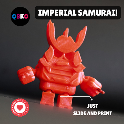 imparatorluk samuray yazdır in yer esnek mafsallı qbko qbko3d 3d print model - Mito3D