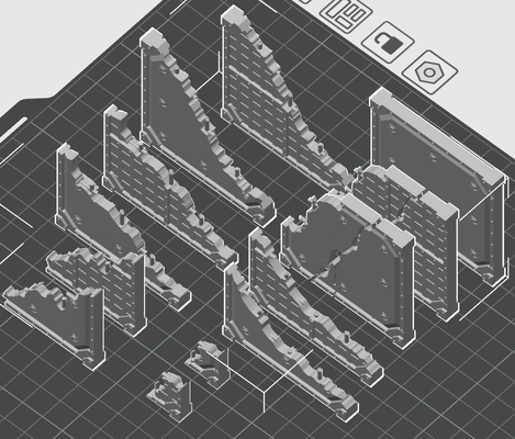 imperial sector dañado piso losas fdm imprimible juego sombrío restos terreno edificio loseta modular gótico espacio 3d print model - Mito3D