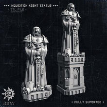 imperial estatua inquisición agente martillo guerra 40k 3d print model - Mito3D