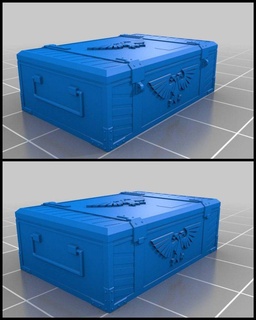 Império munição caixas tampo mesa terreno 40k escuro astra militarum imperial guarda 3d print model - Mito3D