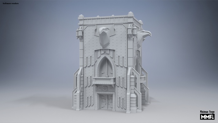 imperium of adam türbe 8mm oyun wh40k wh30k temel üsler 7mm 6mm 3d print model - Mito3D