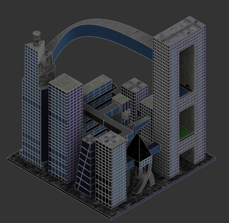 impossible city architecture skyscraper 3d print model - Mito3D