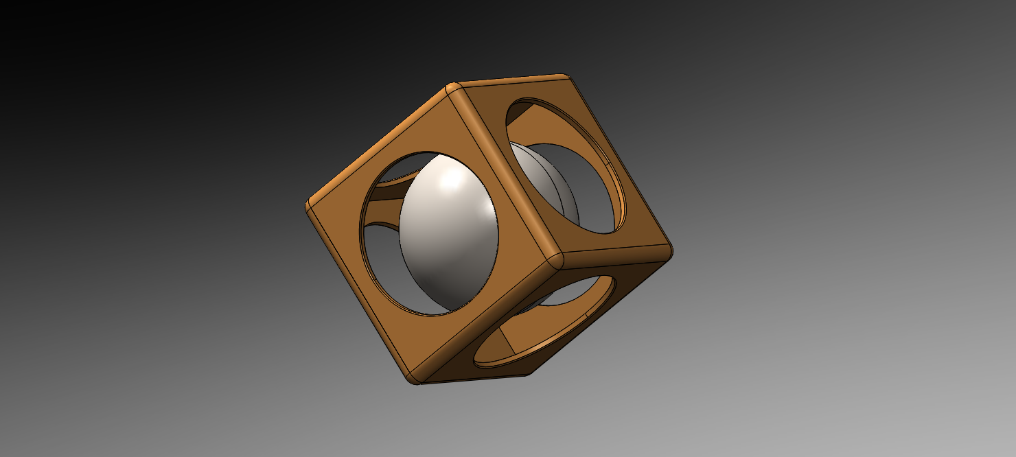 impossible cube ball sphere 3D print model - Mito3D