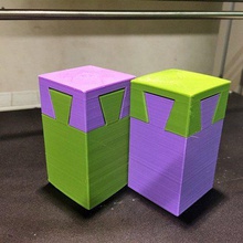 impossibile saltpepper shaker casa i contenitori saliera sale, pepe puzzle box illusione ottica magia cucina a coda di rondine 3d print model - Mito3D
