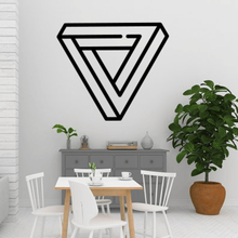 impossible triangle art geometric wallart free 3d print model - Mito3D