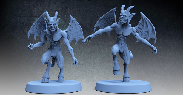 imps miniature dnd pathfinder tabletop art toy dungeon dragons rpg miniatures monters ttrpg highdetails demon cursed 3d print model - Mito3D