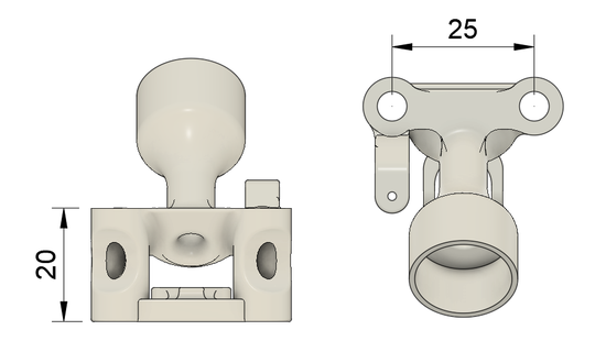 impulso apice vista elrs Tracciante montare fpv impulserc dji 3d print model - Mito3D