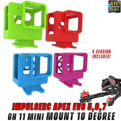 impulserc apéndice evo 5 6 7 gopro héroe 11 mini montar 10 licenciatura artilugio 3d print model - Mito3D